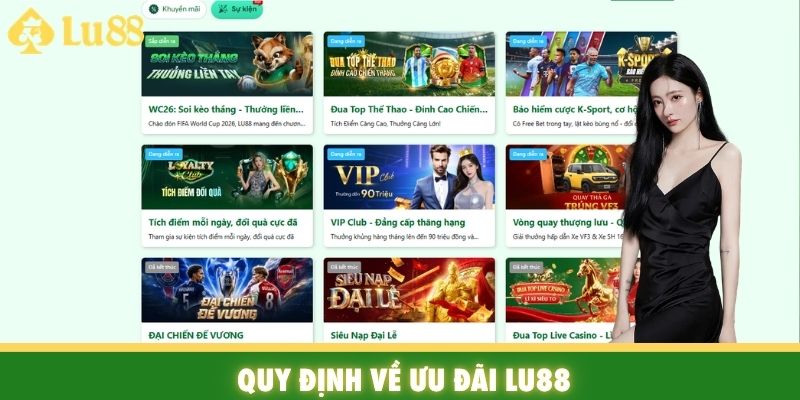 Quy định về ưu đãi Lu88